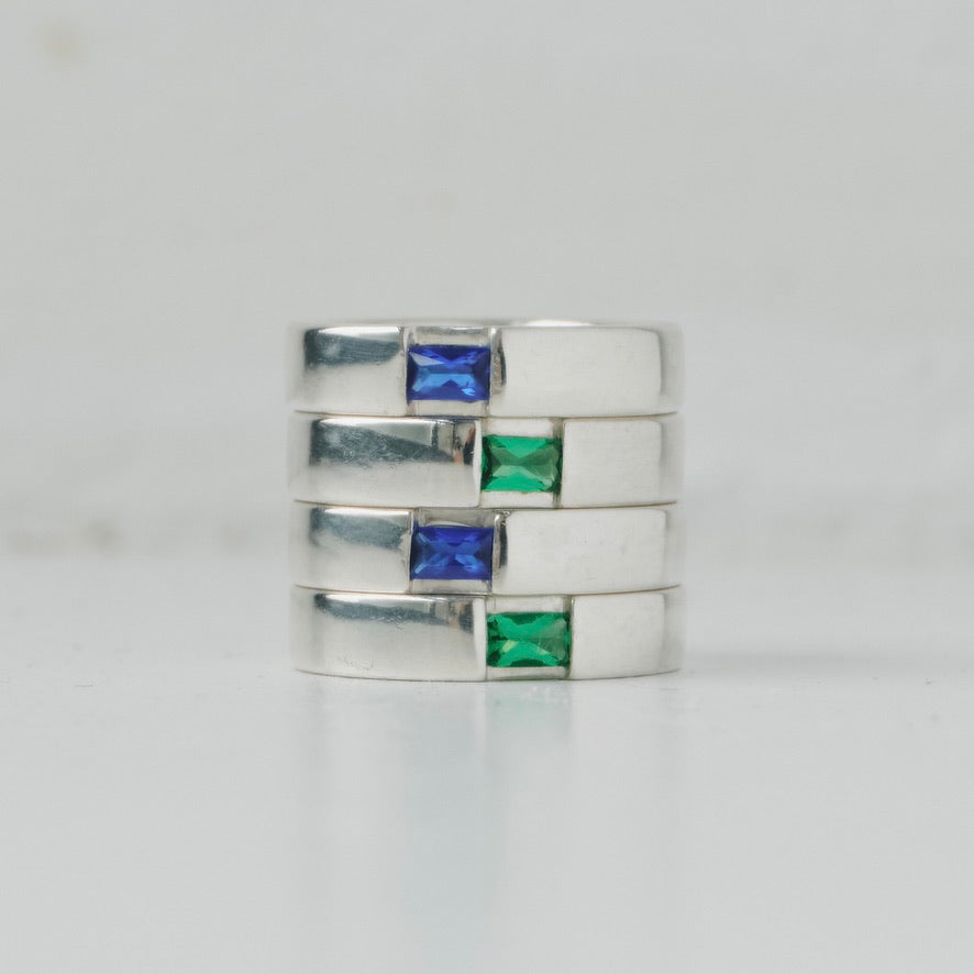 Blue Deco Stacking Ring