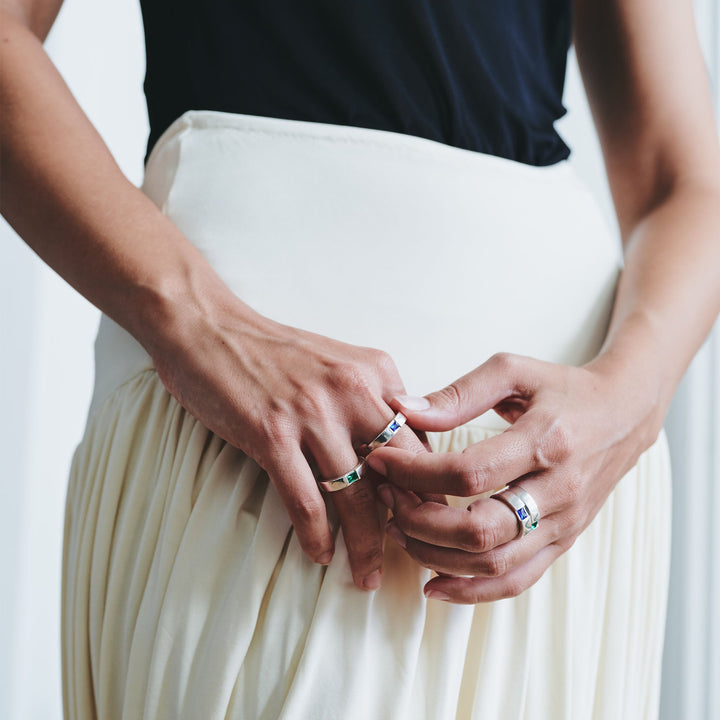 Blue Deco Stacking Ring