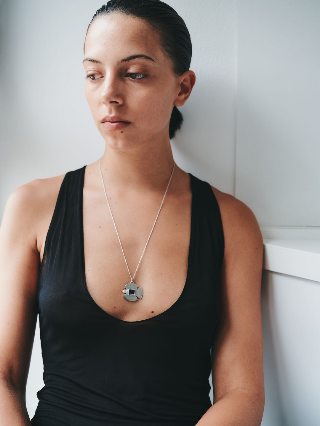 Silver Angel Dove Pendant