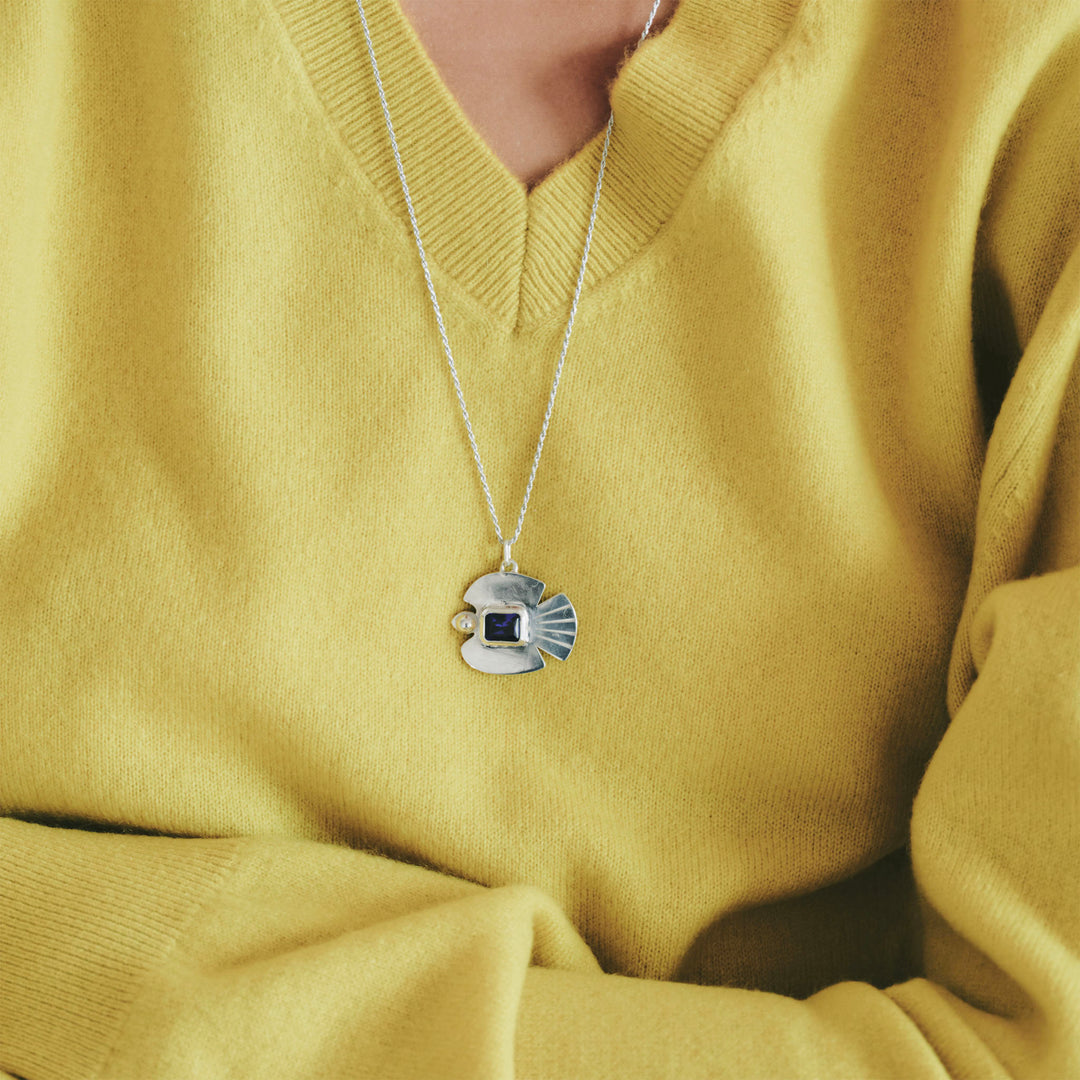 Silver Angel Dove Pendant