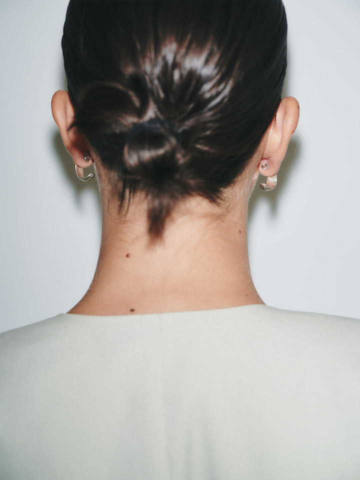 Silver Stepped Earrings