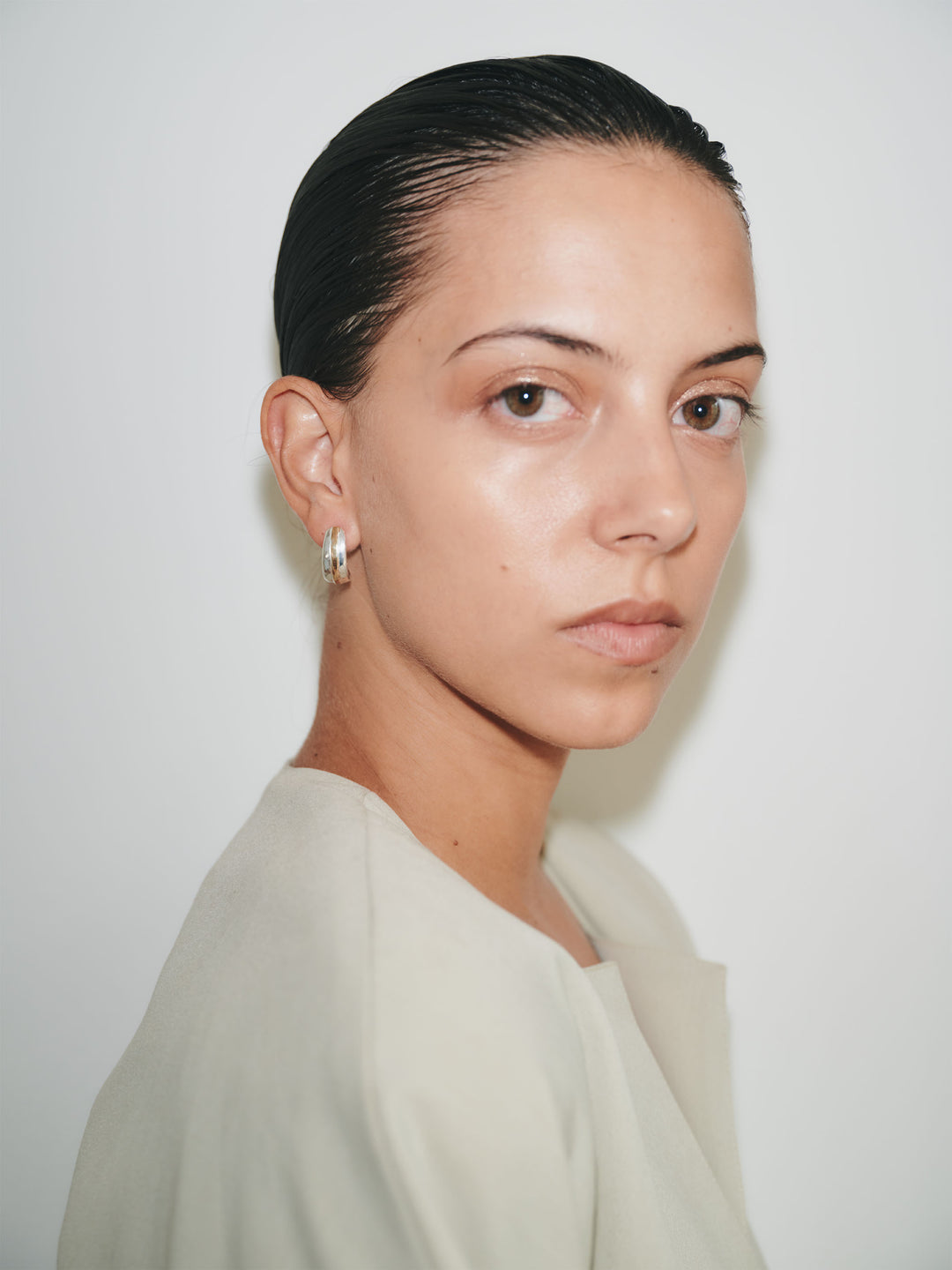Mixed Metal Stepped Earrings