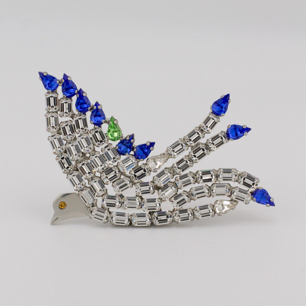 Sapphire Dove Brooch
