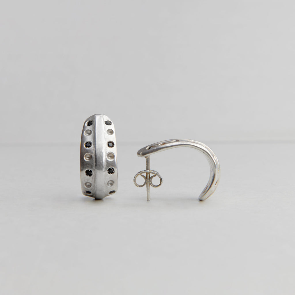 Black Scoop Earrings