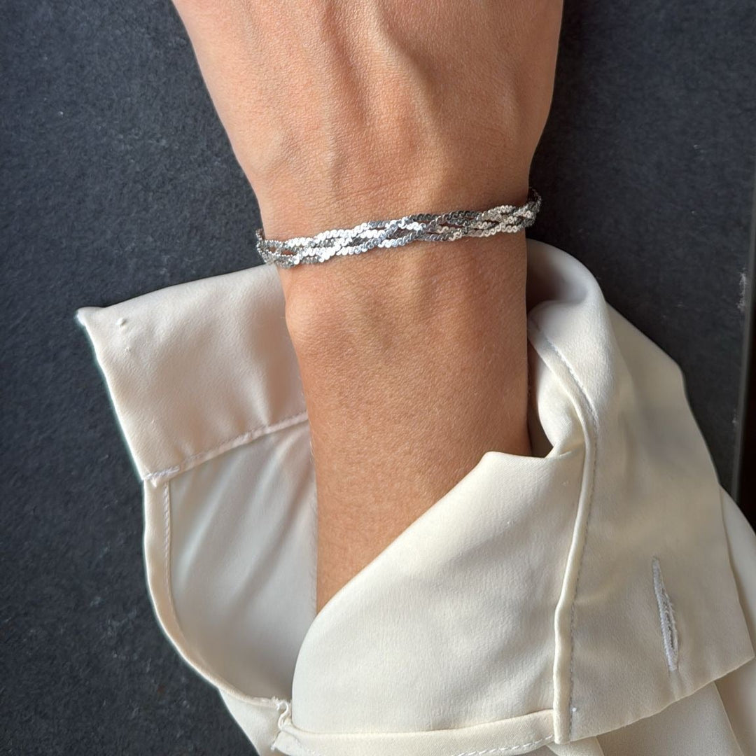 Woven S-Link Chain Bracelet