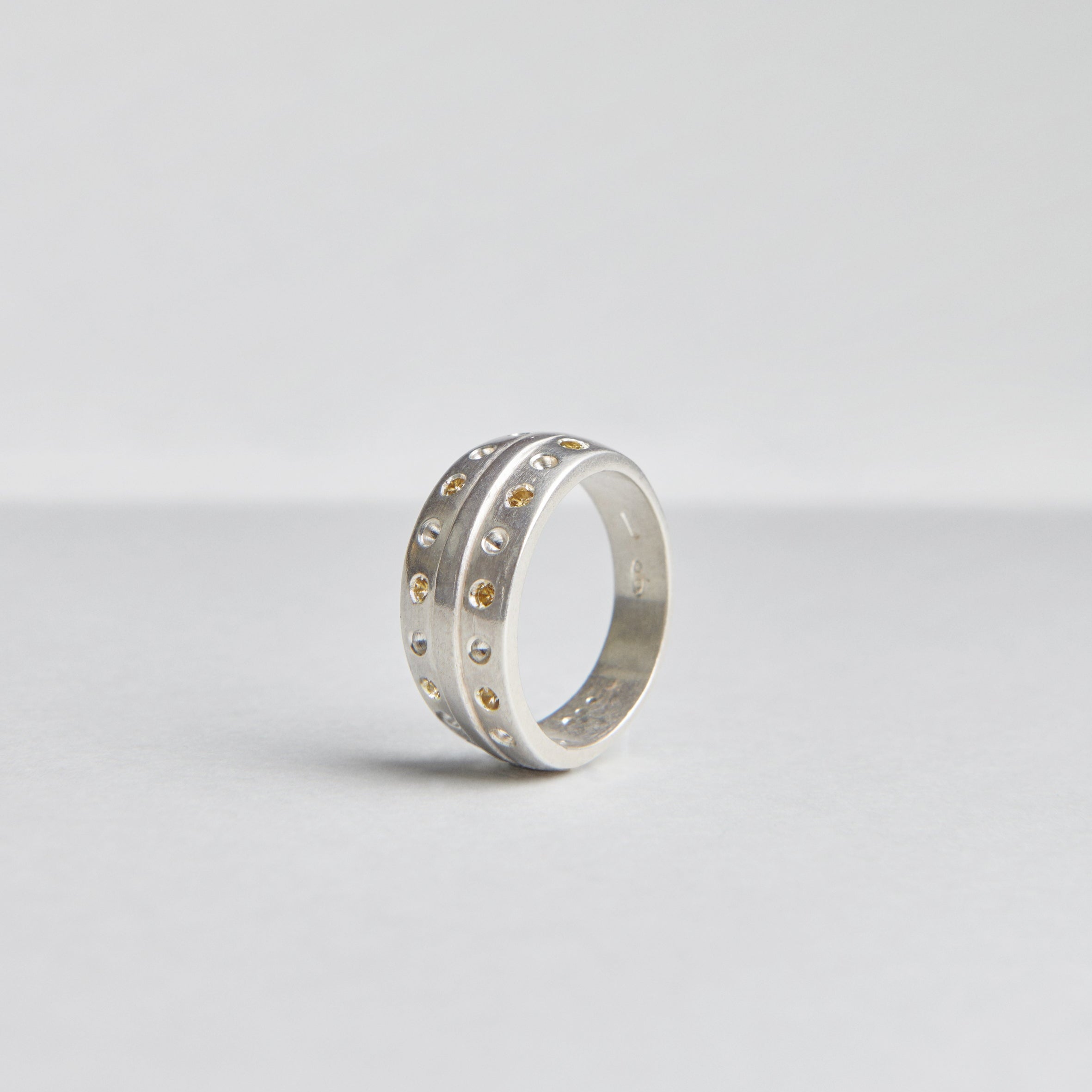 Silver Ring w/ Jonquil Stones