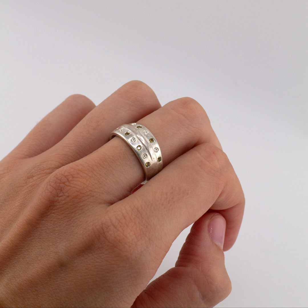 Silver and Jonquil Core Ring