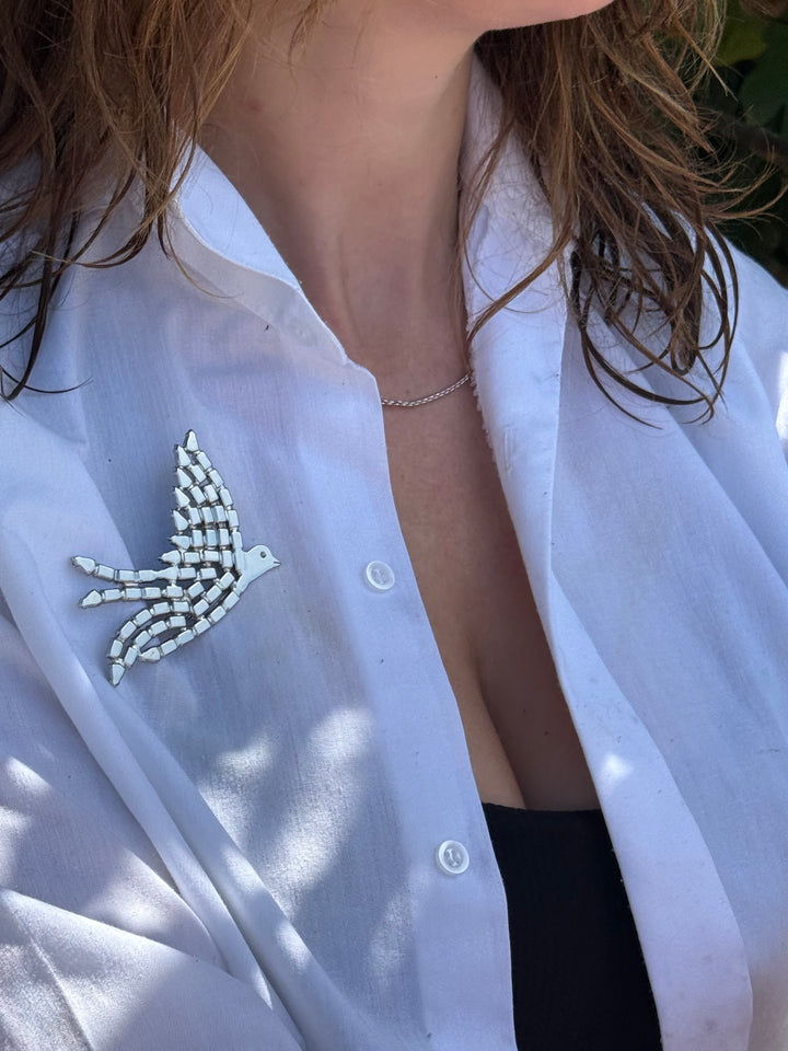 Dove Brooch in Reverse
