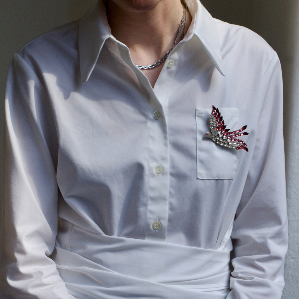 Rose Dove Brooch