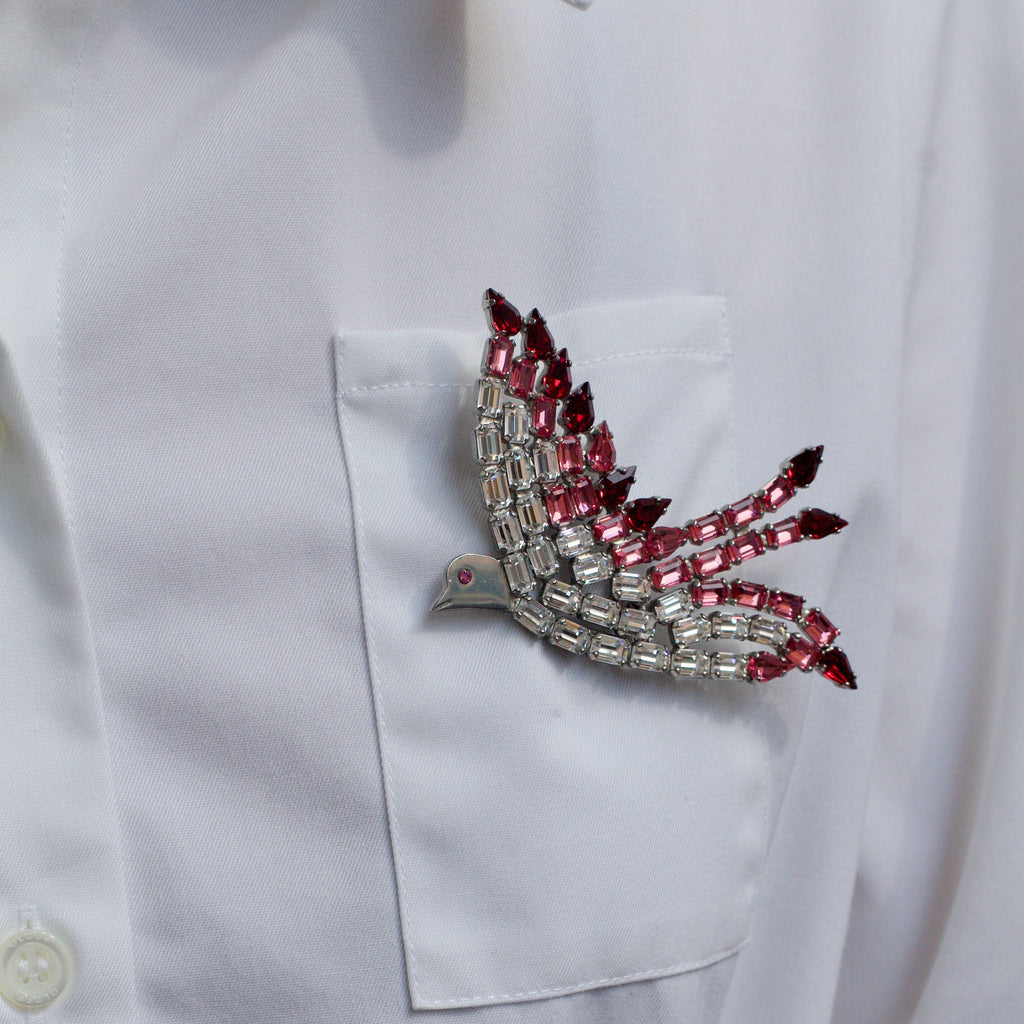 Rose Dove Brooch