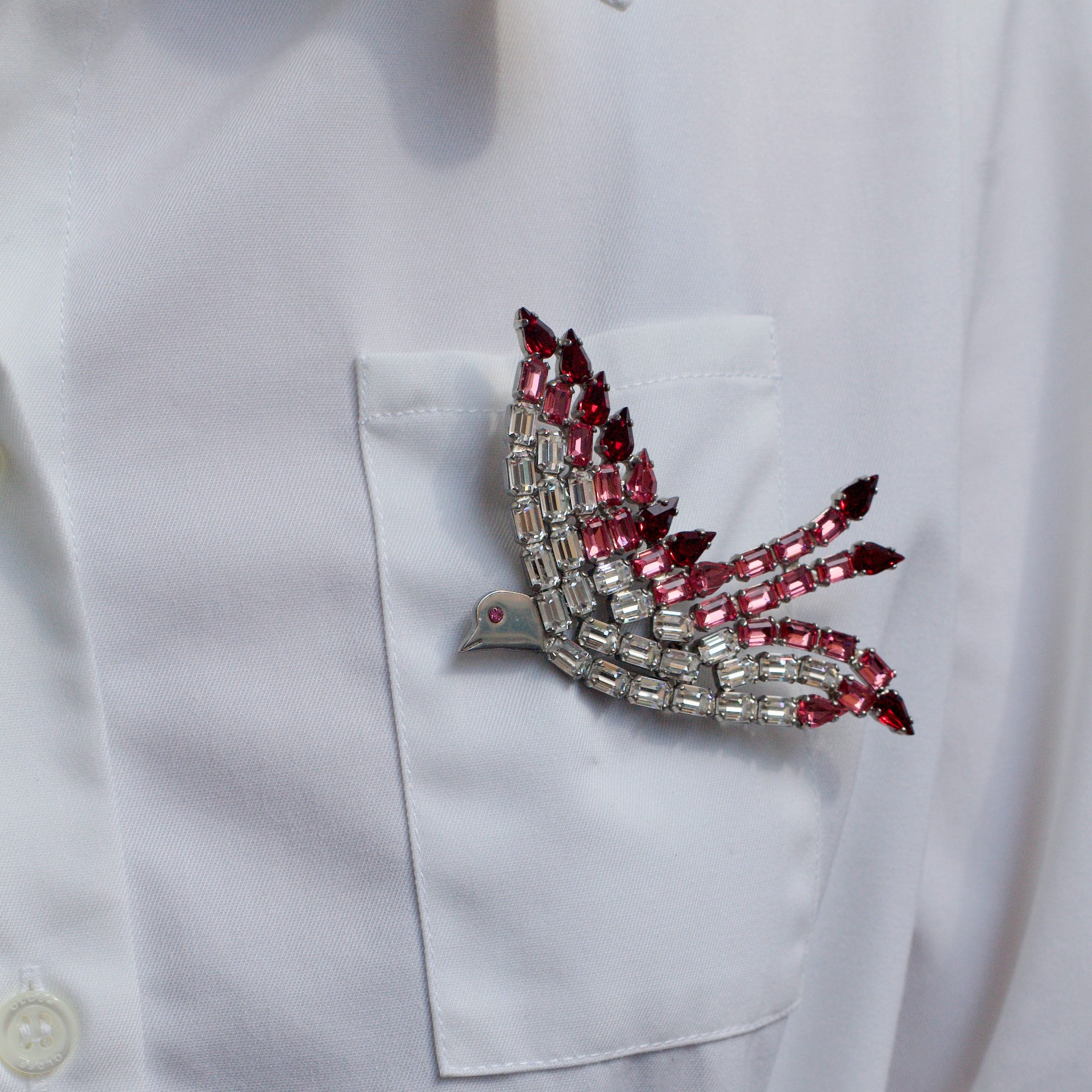 Rose Dove Brooch