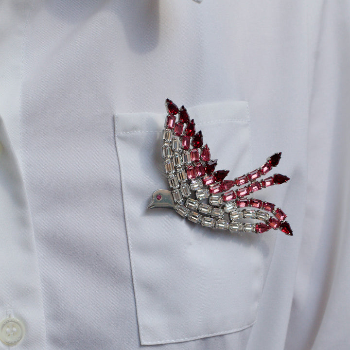 Rose Dove Brooch