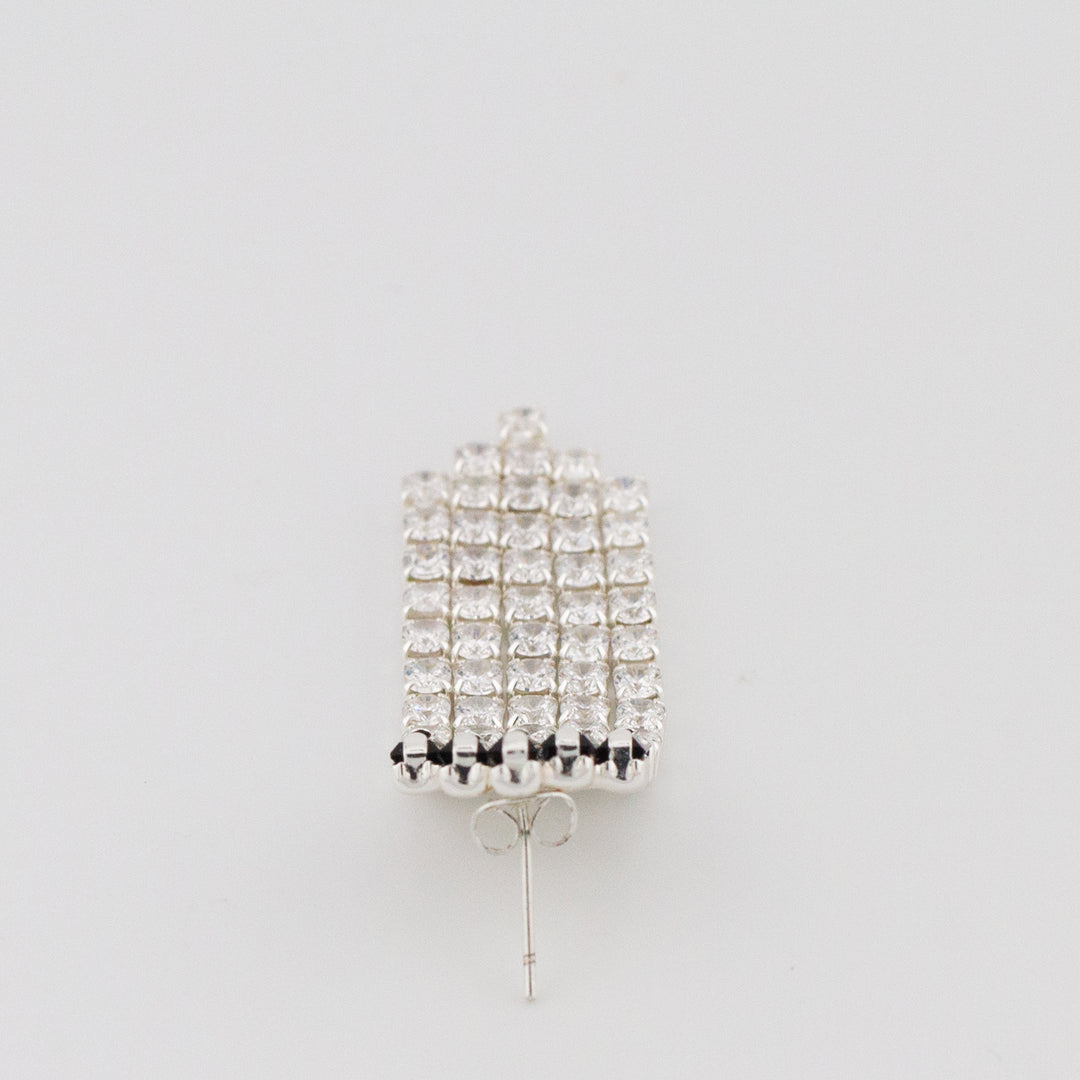 Black Deco Curtain Earrings