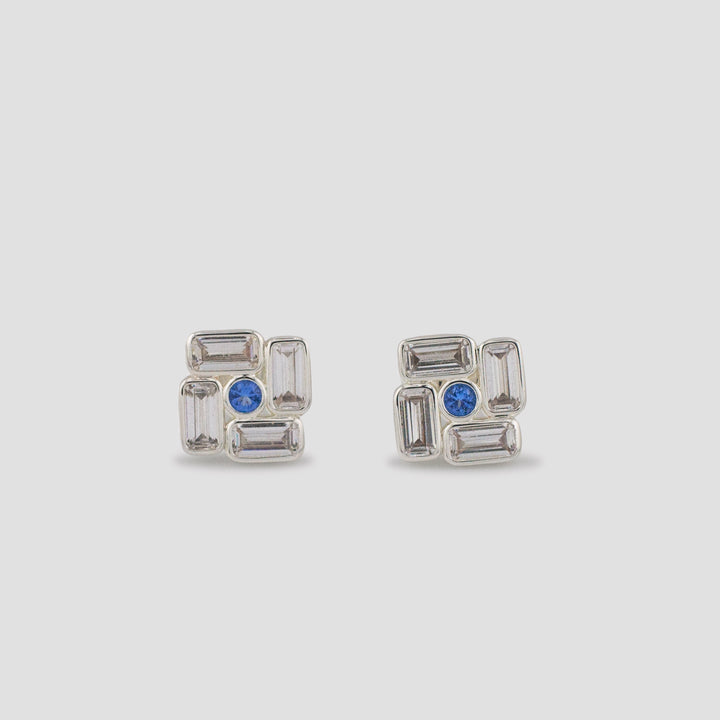 Cobalt Deco Studs