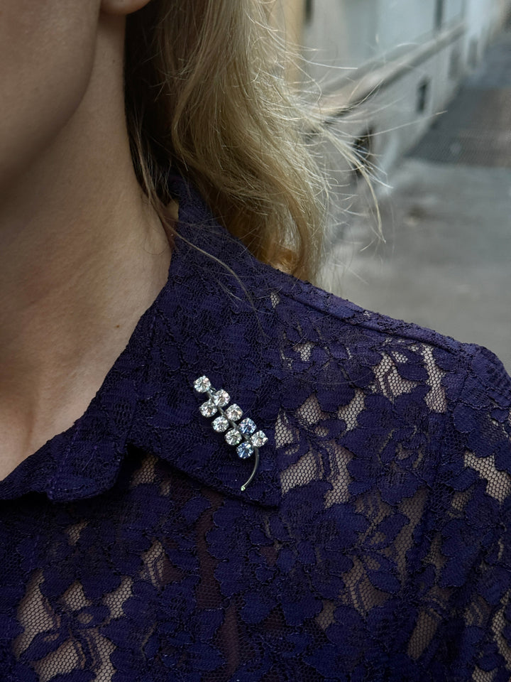 Crystal Sprig of Hope Brooch