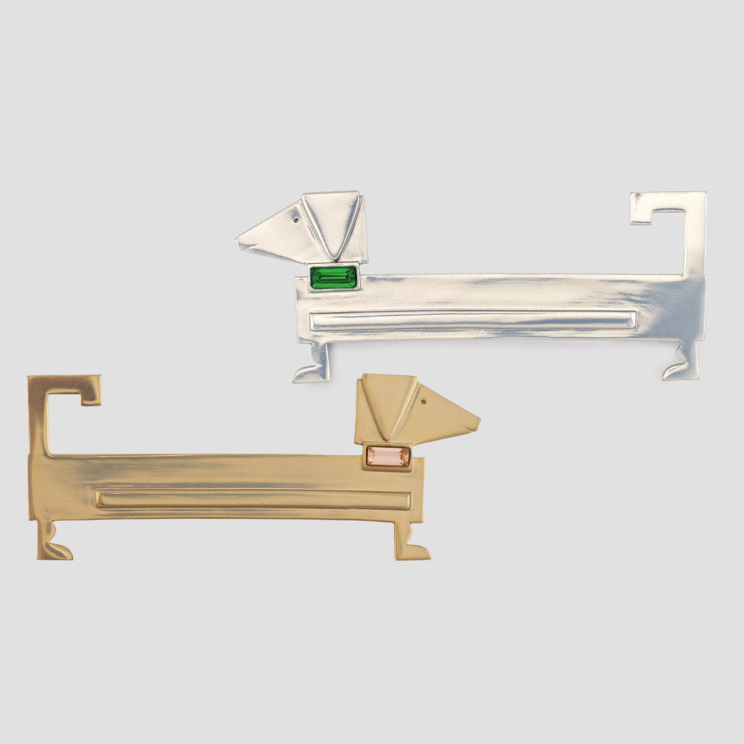 Combo Offer: Two Mixed-metal Dog Brooches