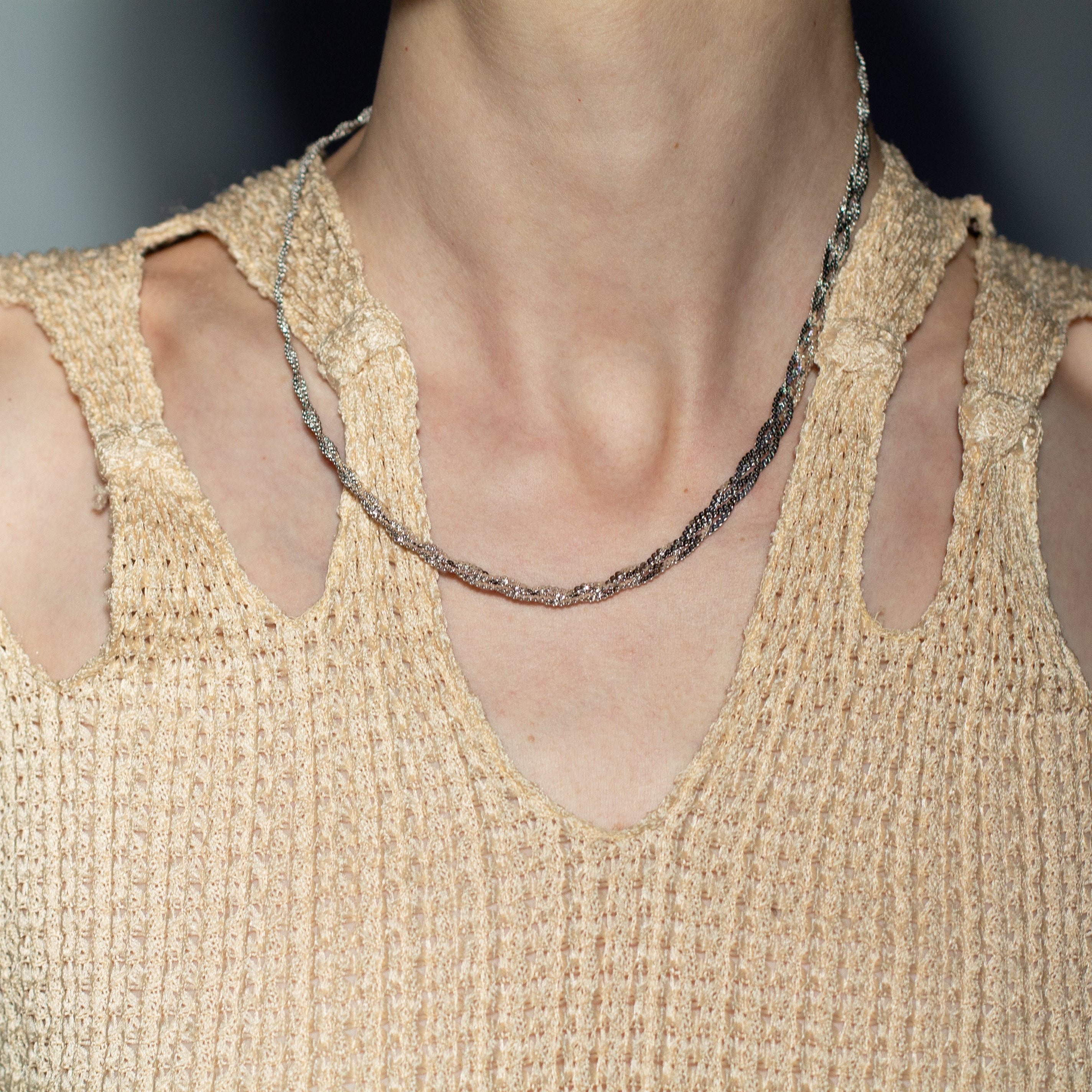 SIGLA-Link Chain Necklace /Woven