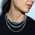 SIGLA-Link Chain Necklace /Woven