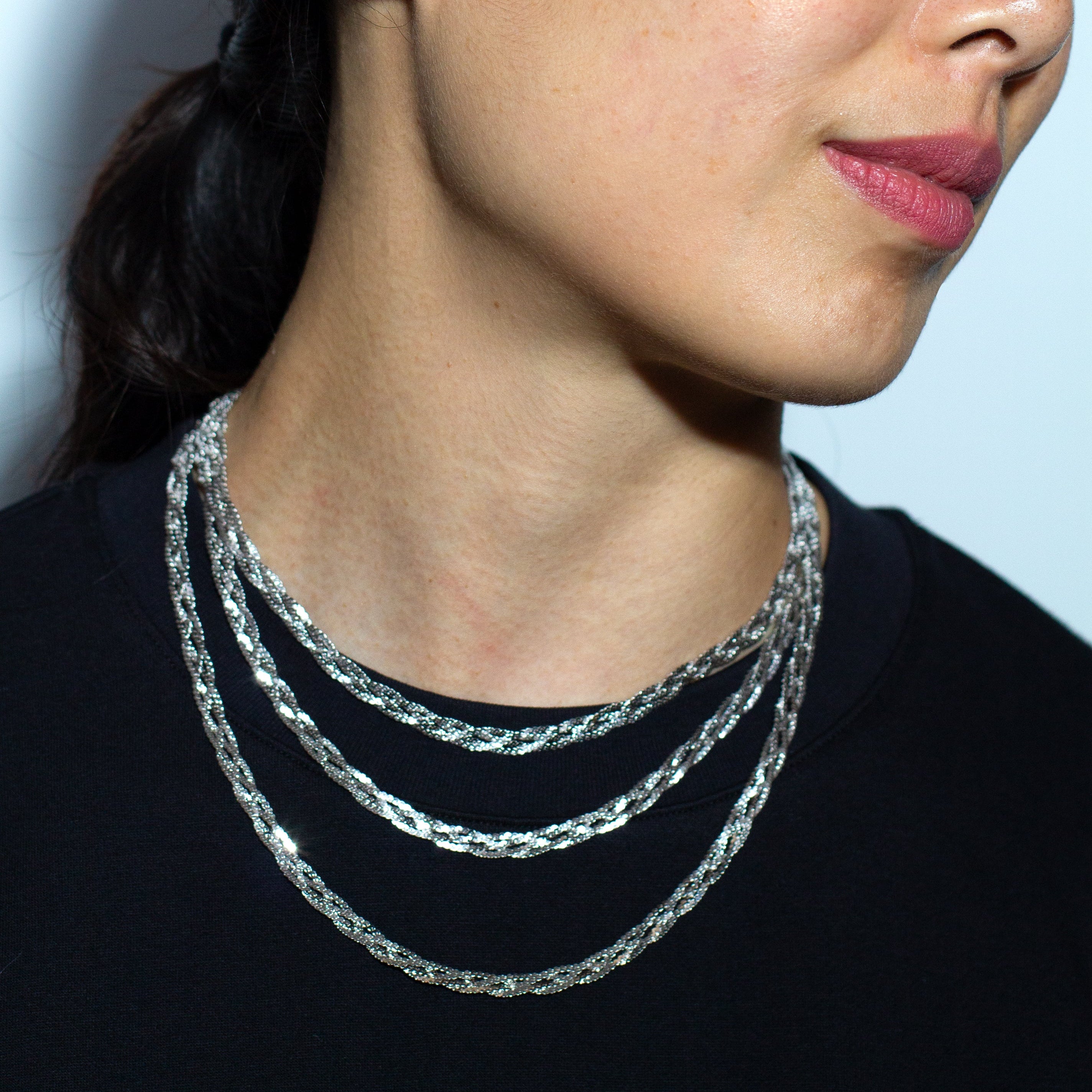 SIGLA-Link Chain Necklace /Woven