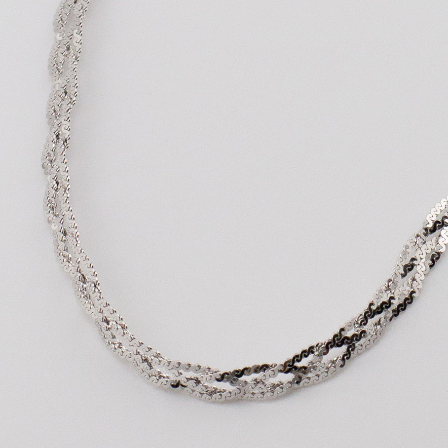 SIGLA-Link Chain Necklace /Woven