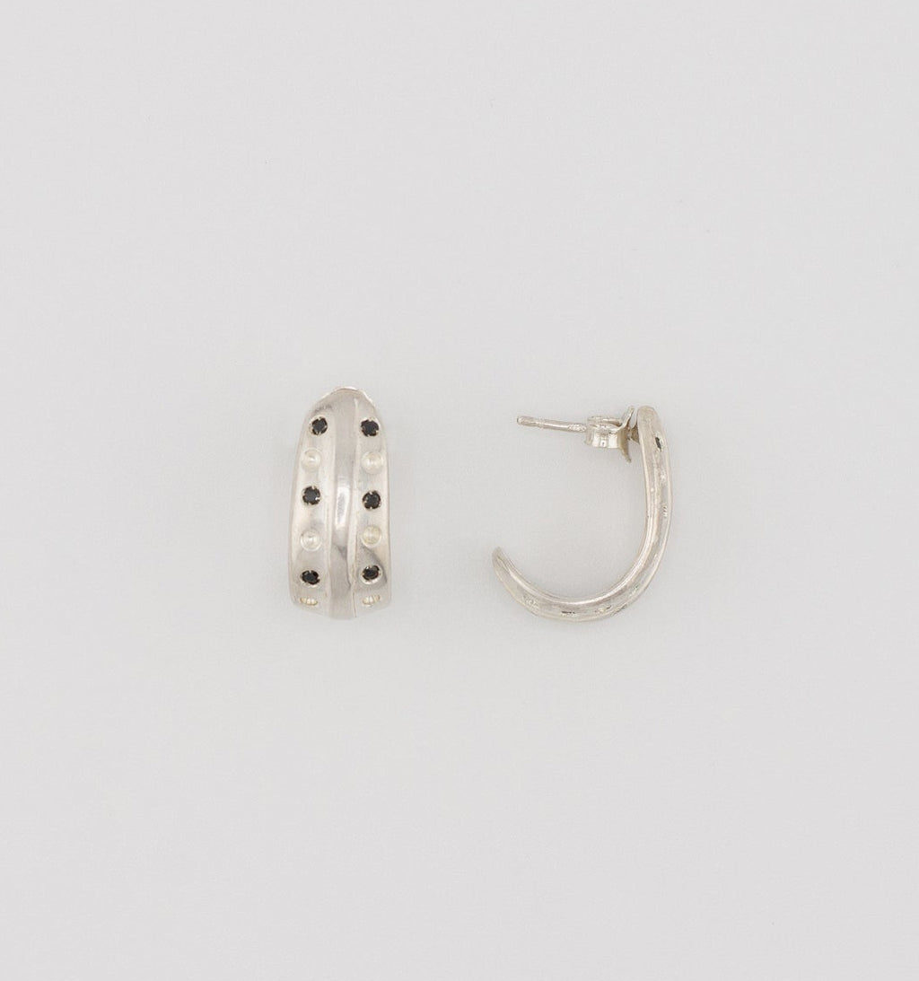 CORE Scoop Earrings w/ Alternating Stones