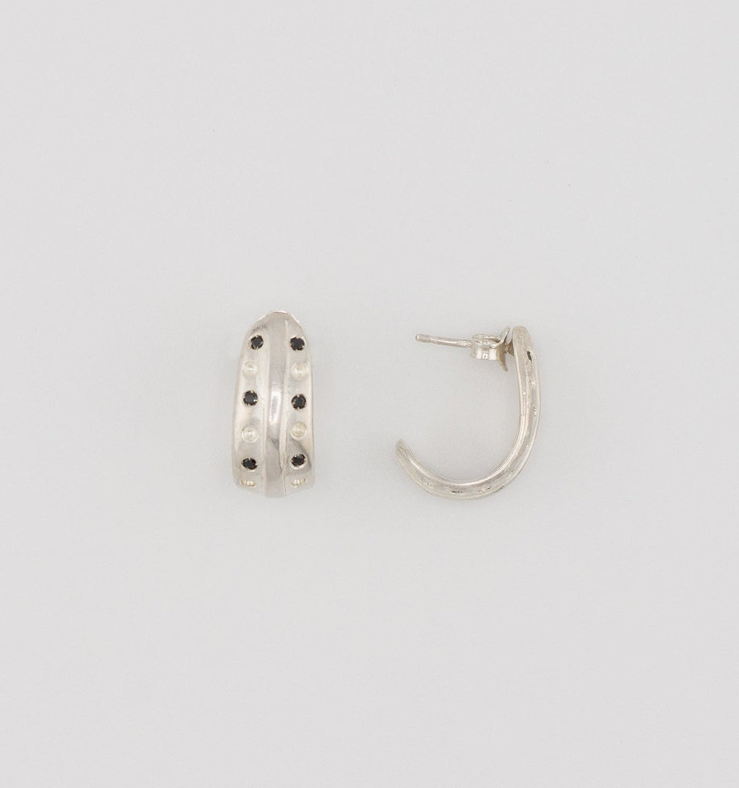 CORE Scoop Earrings w/ Alternating Stones