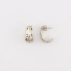CORE Scoop Earrings w/ Alternating Stones