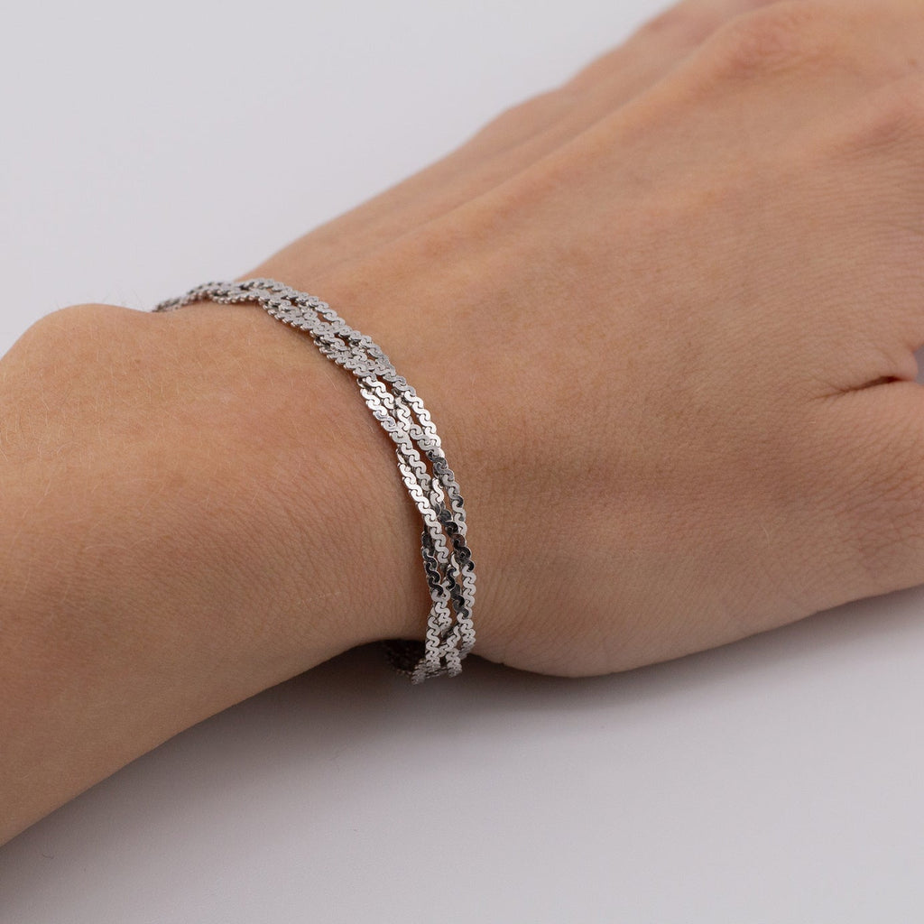 SIGLA-Link Chain Bracelet /Woven