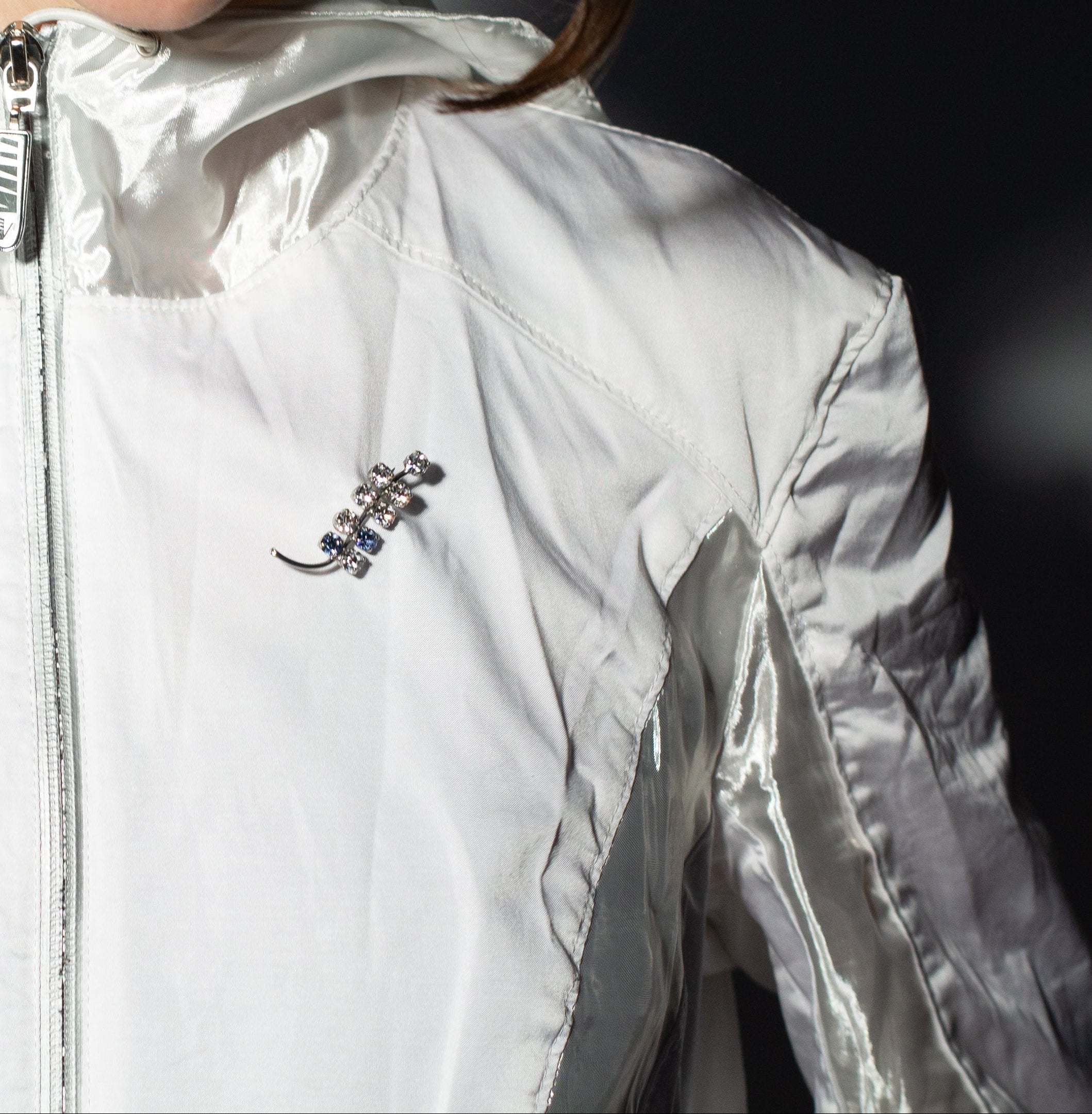 Crystal Sprig of Hope Pin
