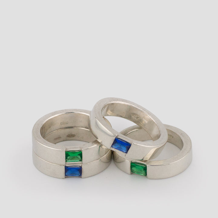 Blue Deco Stacking Ring