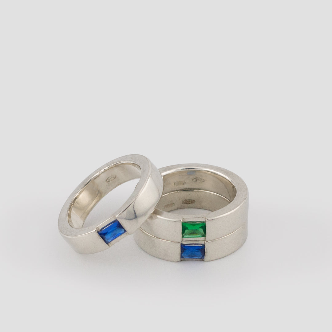 Blue Deco Stacking Ring