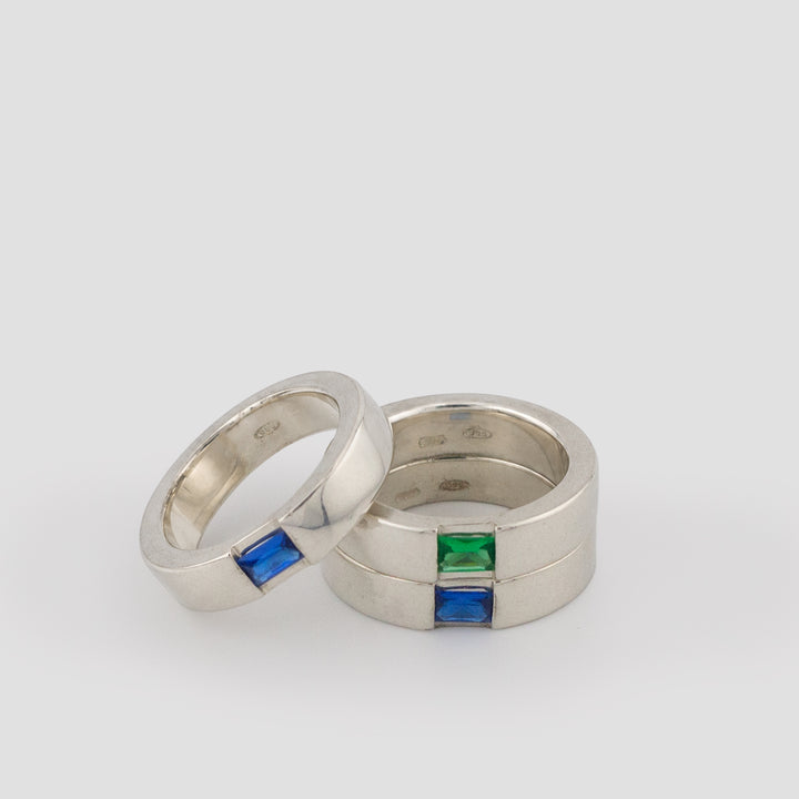 Blue Deco Stacking Ring