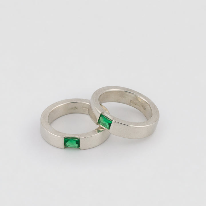 Green Deco Stacking Ring