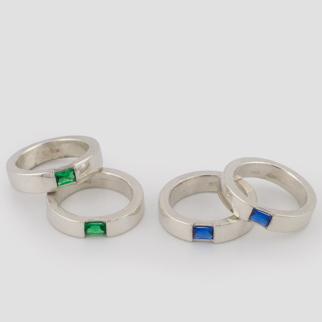 Blue Deco Stacking Ring