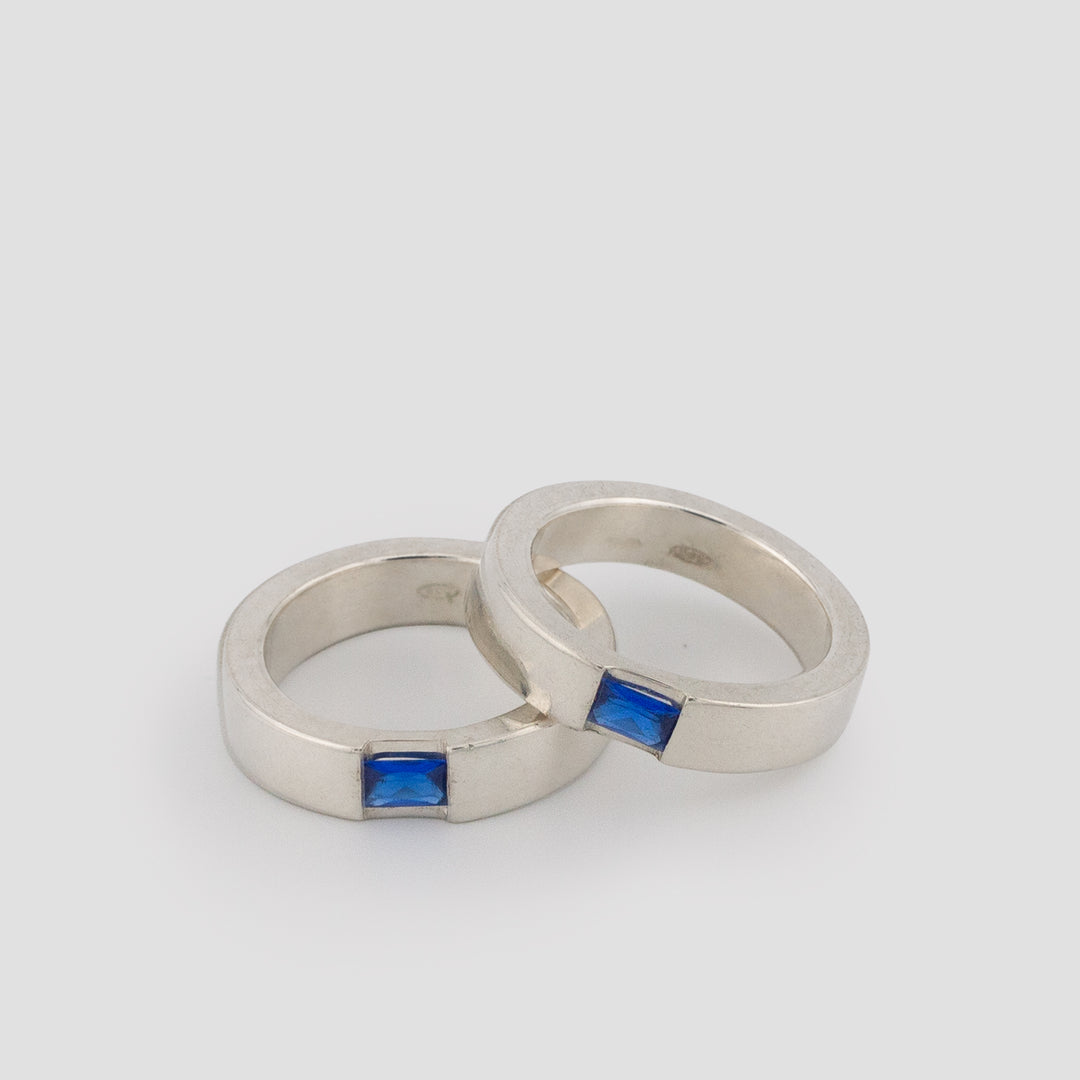 Blue Deco Stacking Ring