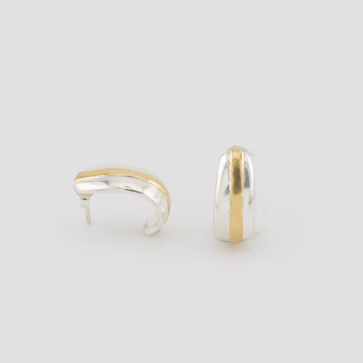 Mixed Metal Stepped Earrings