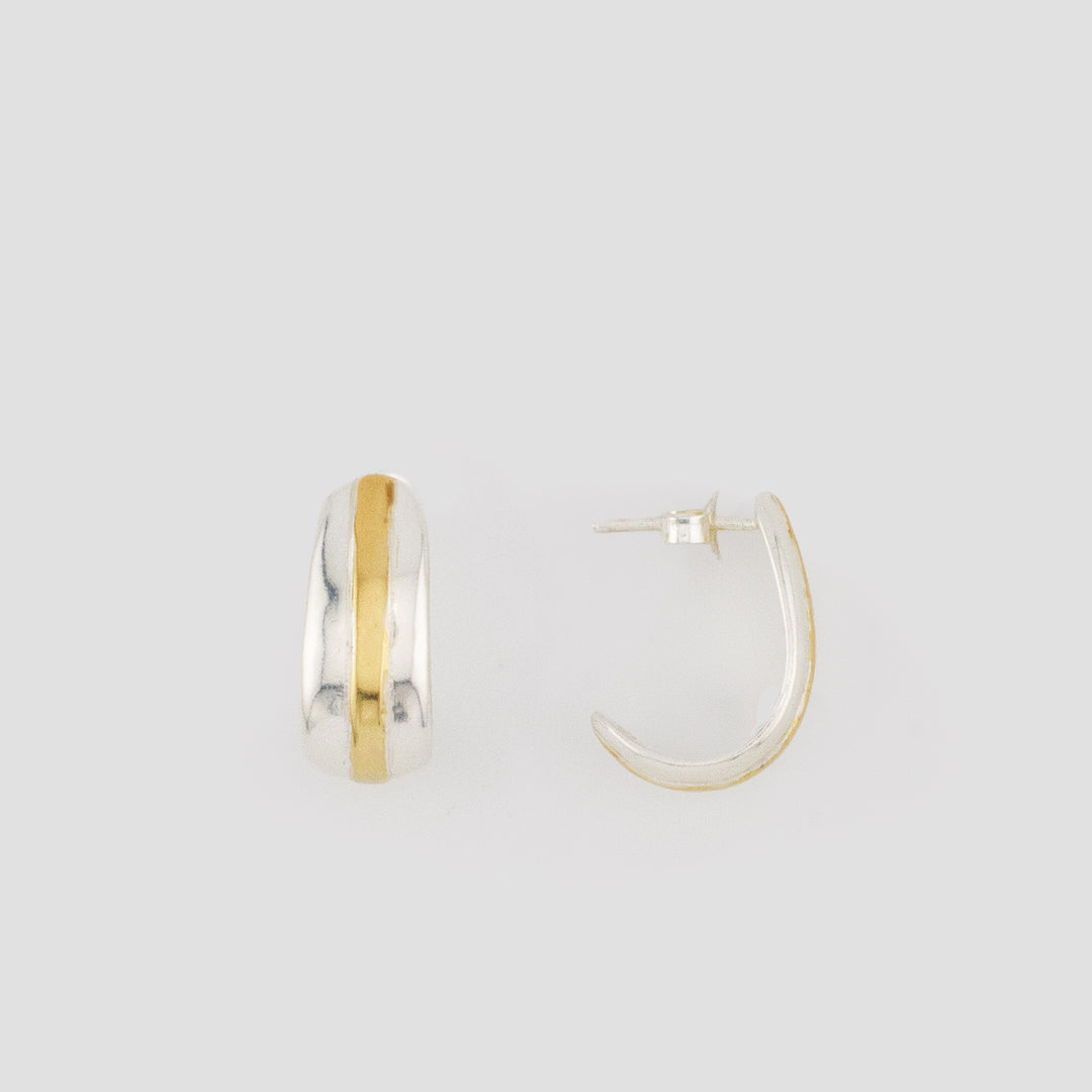 Mixed Metal Stepped Earrings