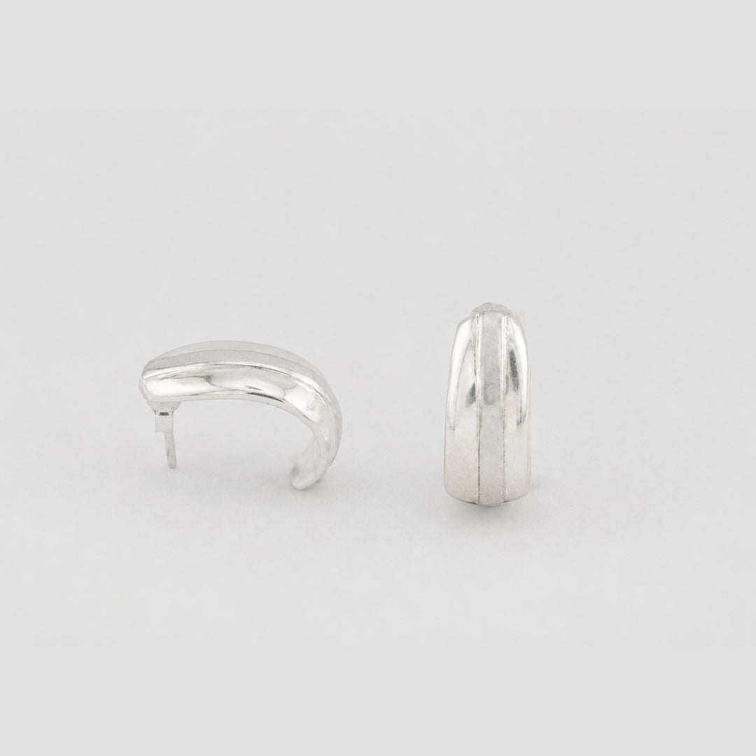 Silver Stepped Earrings