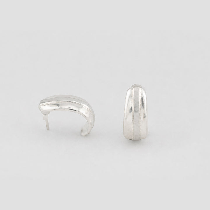 Silver Stepped Earrings