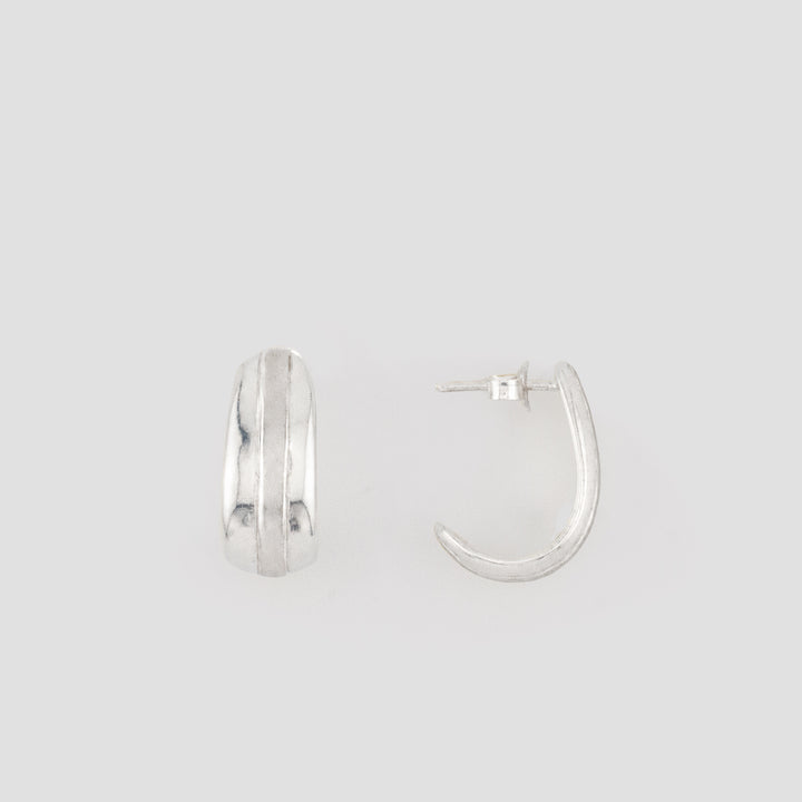 Silver Stepped Earrings