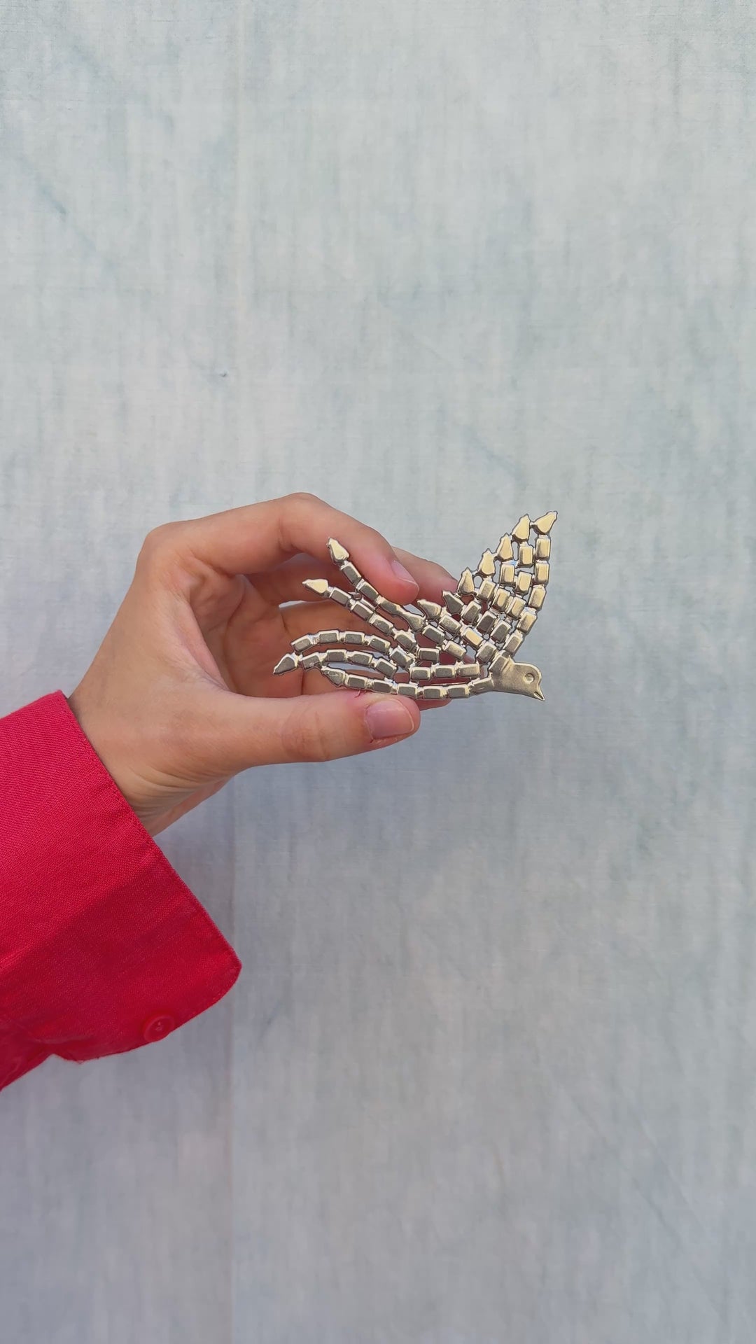 Dove Brooch in Reverse