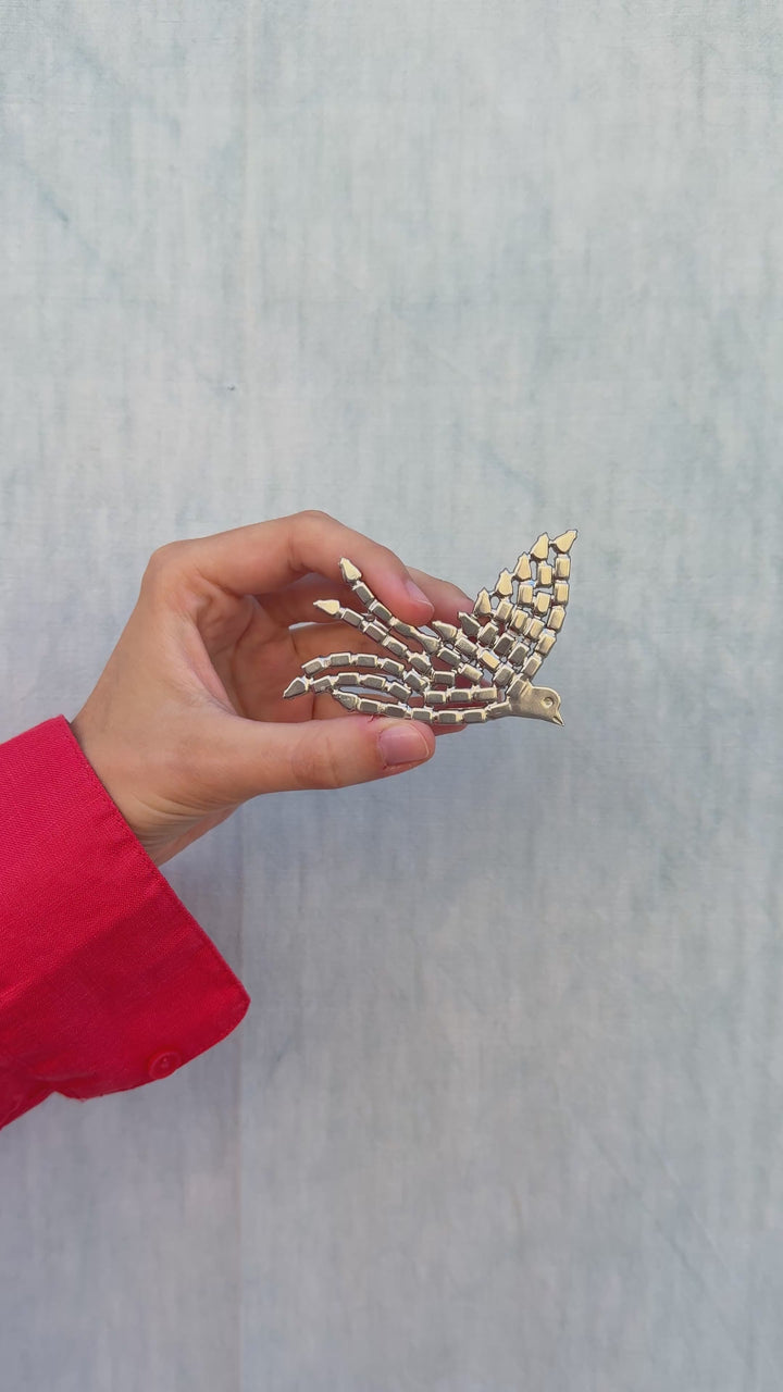 Dove Brooch in Reverse