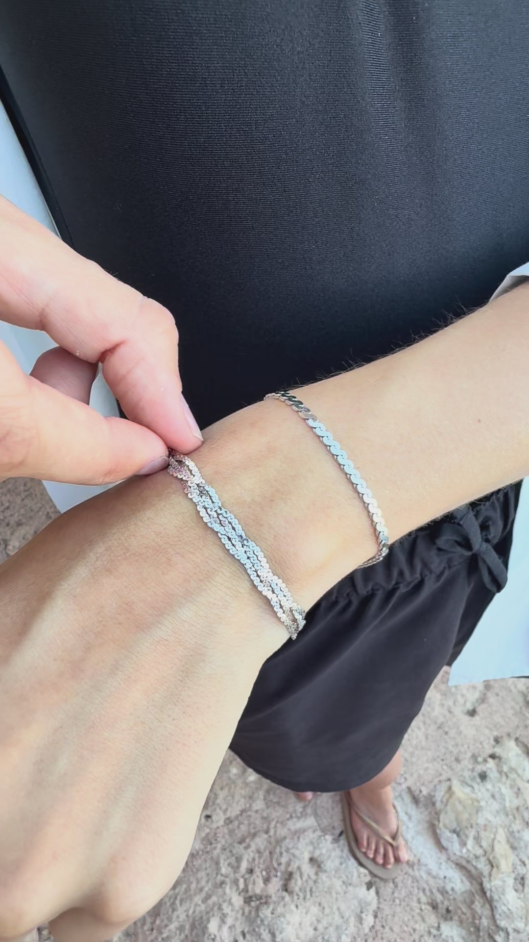 Woven S-Link Chain Bracelet
