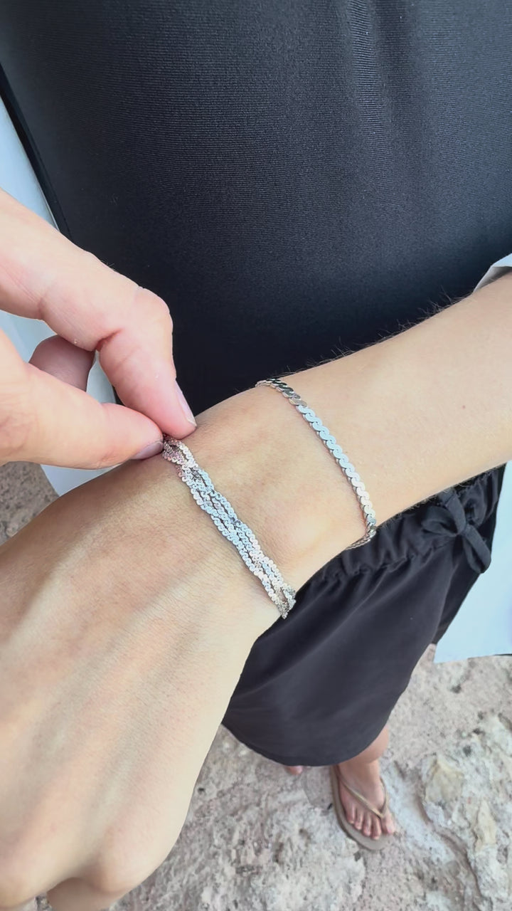 Woven S-Link Chain Bracelet