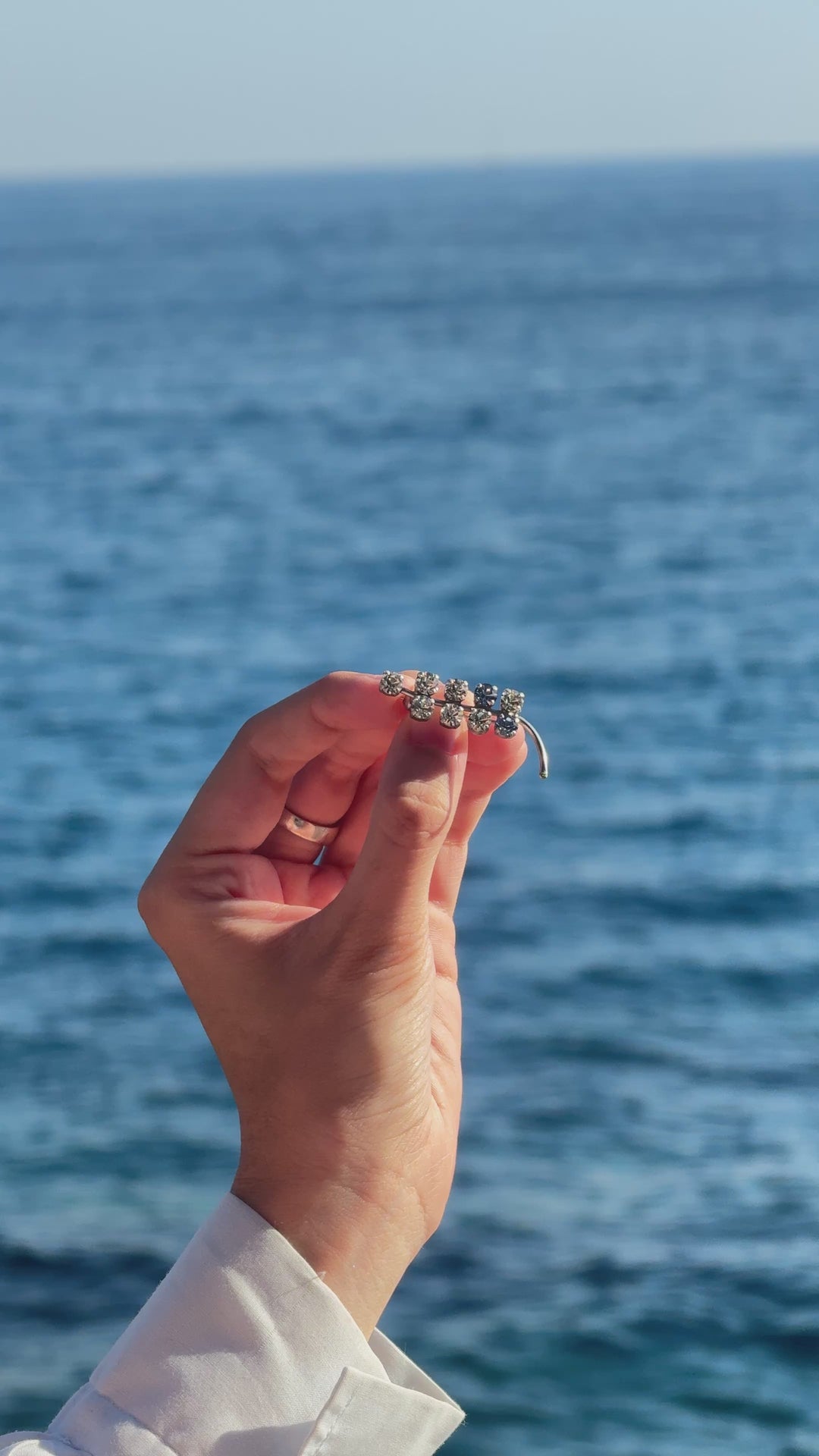 Crystal Sprig of Hope Brooch