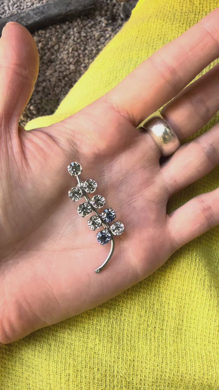 Crystal Sprig of Hope Brooch